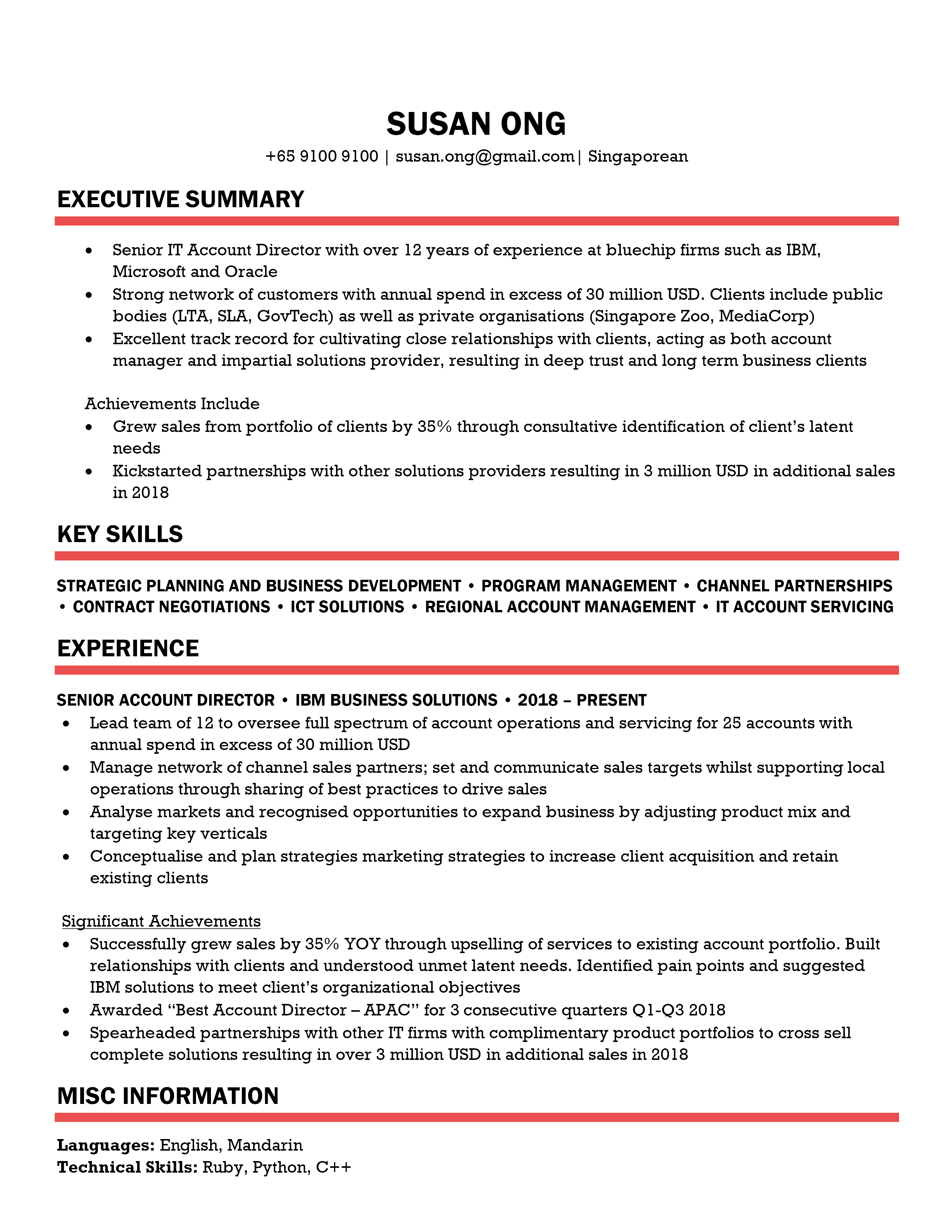 best resume template